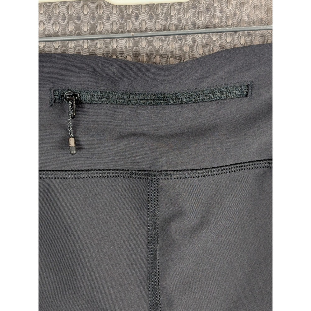 Lululemon Run Reflect Crop Black Reflective Running Leggings Zip Pocket Size 8 - Picture 13 of 16